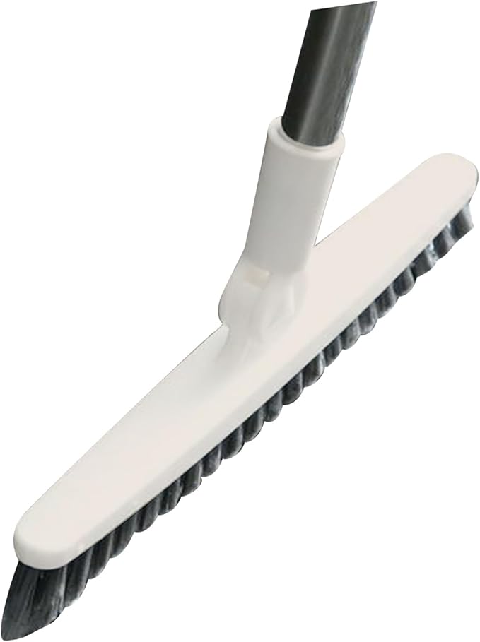 Long Handle Crevice Brush Floor Tile Grout Brush Corner with Sturdy Plastic for Bathroom Kitchen Toilet (Beige 88.5cm)