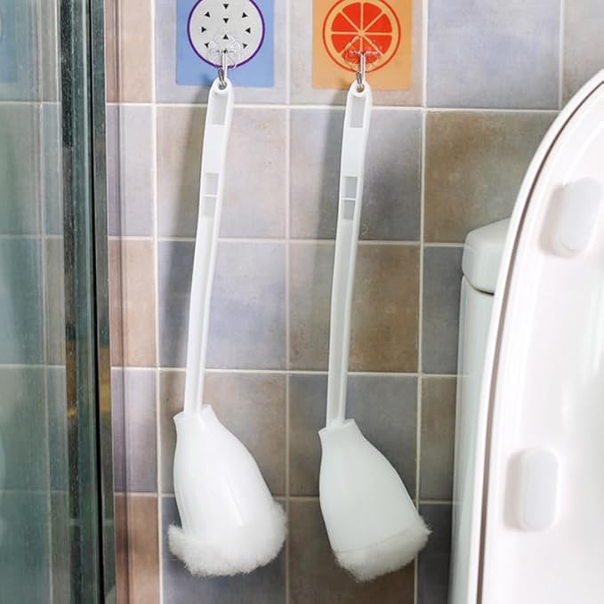 Garneck Soft Toilet Bowl Brush Set with Holder 5Pcs Bathroom Cleaning Brushes with Soft Bristles and Pp Handle for Deep Toilet Cleaning