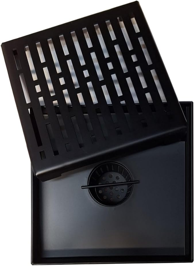 SereneDrains 304 Stainless Steel Hair Trap for Shower Drain Hair Catcher for Linear and Square 2 inch Bathroom Strainer Filter Remover Trapper Basket Floor Standing Catch (Matte Black)