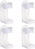uxcell 4Pcs Electric Toothbrush Holder, Adjustable Wall Mounted Plastic Toothbrush Organizer Adhesive Storage Organizer Stand for Bathroom Tooth Brush Toothpaste Storage, White