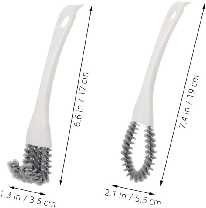2pcs Multifunctional Kitchen Cleaning Brush Set, U-Shaped and Angled Crevice Scrubbers for Stovetop, Grill, and Narrow Gap Cleaning, Household Multi-use Grout and Groove Scrubber