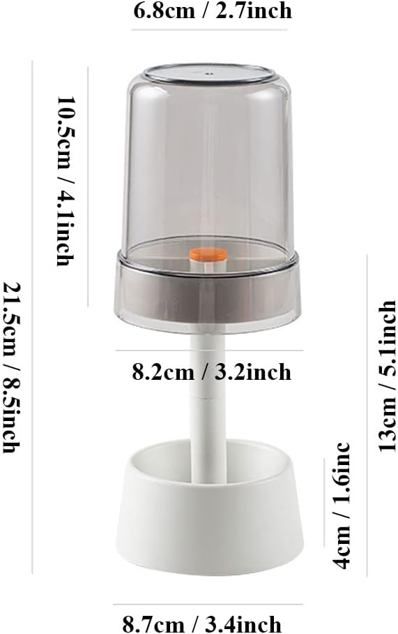 Toothbrush Holder with Cup/Cover Contains 3 Slots, Compatible with Conventional Toothbrushes, Can Store Toothpaste