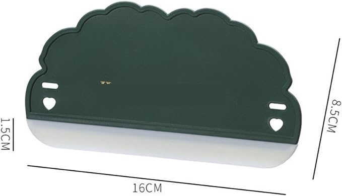 Window Squeegee Soft Silicone Glass Scraper Cloud Shape Wiper Household Kitchen Bathroom Glass Cleaning Tools for Shower Glass(B)