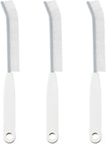 3pcs Gap Cleaning Brush, Hard Bristle Crevice Cleaning Brushes Dead Corners Multifunctional Brushes Clip Brush 2-in-1 Skinny Detail Cleaner for Household Kitchens Bathrooms Showers (White)