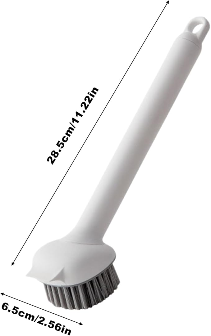 Pot Brush - 360° Rotatable Long Handle Cleaner, Kitchen Scrub Brush | Dishwashing Tool for Toilet Bathroom Shower Sink Pan Skillet Grout Tile Stove Tub Home