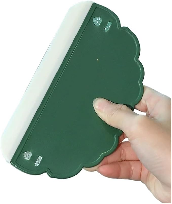 Window Squeegee Soft Silicone Glass Scraper Cloud Shape Wiper Household Kitchen Bathroom Glass Cleaning Tools for Shower Glass(D)