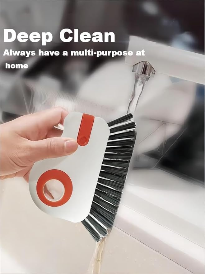 2 in 1 Groove Cleaning Brush Window Track Cleaning Tools,2 PCS Multi-Function Hard Bristle Crevice Cleaning Brushes for Sliding Door,Window Track,Grout Lines,Shower Door Tracks