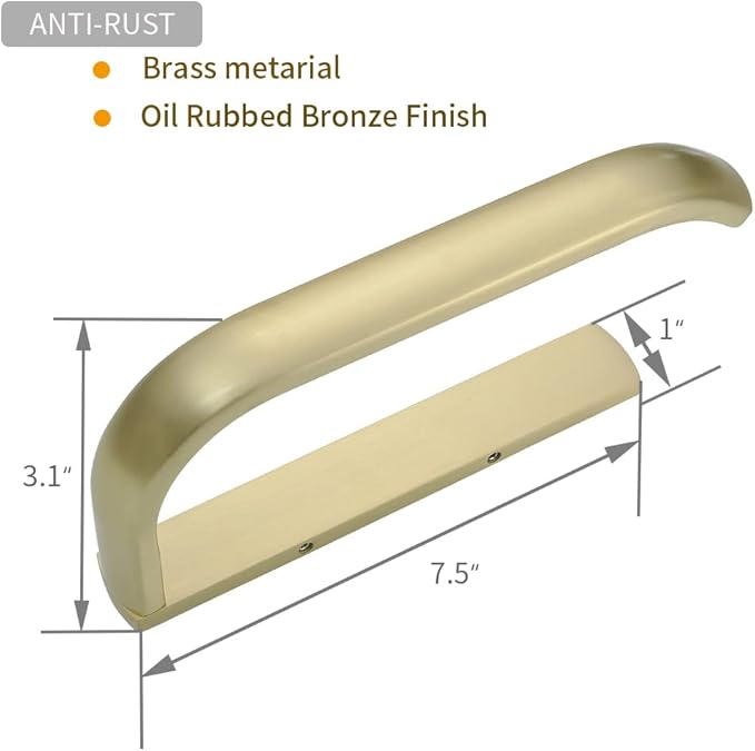BESy Brass Toilet Tissue Paper Holder Brushed Gold Bathroom Accessories Wall Mounted, Rust Protection