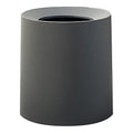 Modern Round Waste Basket - 2.1Gal/7.9L Open Top Trash Bin - Gray Garbage Can with Removable Plastic Bin Liner - Touchless Bathroom Garbage Can or Trash Can for Kitchen - Minimalist Office Trash Can