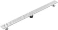 304 Stainless Steel Shower Drain, Removable Grate & Hair Catcher Bathroom Floor Drain with Waterproof Design for Tile Floor, CUPC Compliant (Punch, 48 Inch)