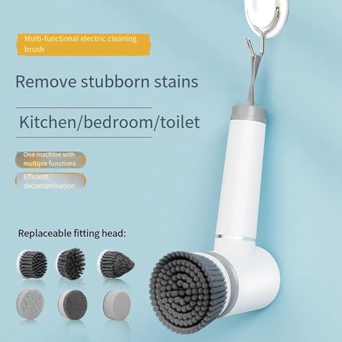 Electric Mini Cleaning Brush, Battery Tool Brush, Wall Tile Floor Kitchen Multi-Functional Cleaning Brush Easy to Use