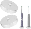 2Pack Silver Electric Toothbrush Holder for Bathroom, Stainless Steel Freestanding Brush Holder, Compatible with Philips Sonicare Protective Clean 5100, 4100, 5300, 6500, 6100, New Philips 1100, 2100