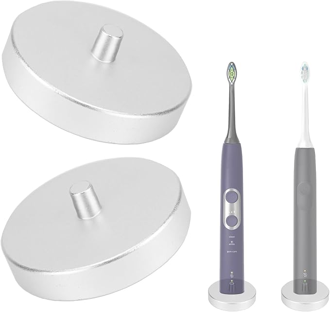2Pack Silver Electric Toothbrush Holder for Bathroom, Stainless Steel Freestanding Brush Holder, Compatible with Philips Sonicare Protective Clean 5100, 4100, 5300, 6500, 6100, New Philips 1100, 2100