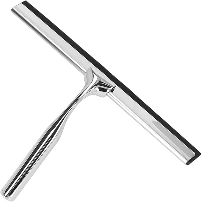 Shower Squeegee for Glass Doors, Shower Squeegee Stainless Steel Office Bathroom Quickly Wipe Water Squeegee for Window for Window, Glass Wall, Mirror, Tile, Shower Door