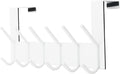 Dseap Over The Door Hook Hanger - 6 Hooks Over Door Coat Rack for Hanging Clothes Hat Towel, White
