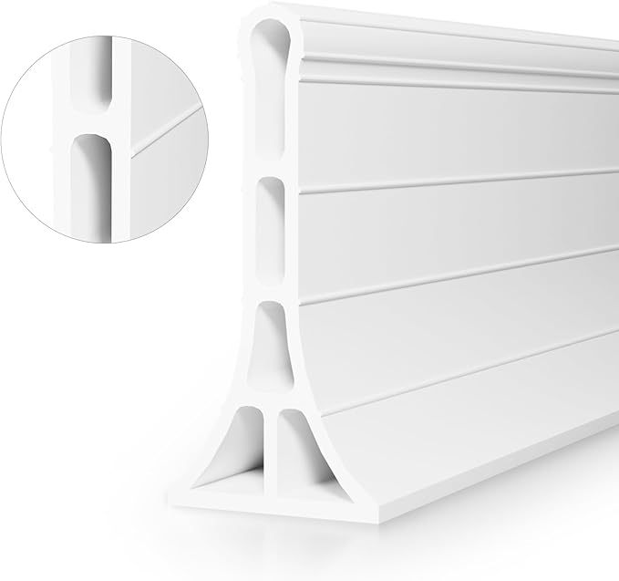 3.2" High Shower Threshold Water Dam 78 Inch Collapsible Self Adhesive Shower Water Splash Guard for Shower Water Blocker for Wet and Dry Separation Bathroom and Kitchen