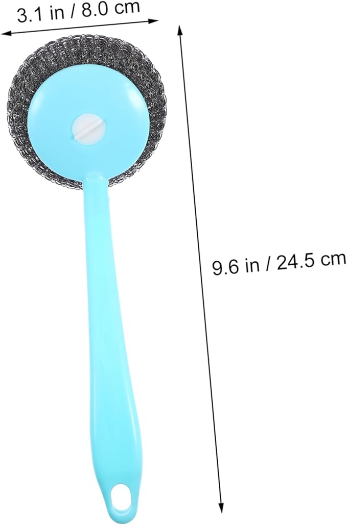 Gatuida 1set Stainless Steel Pot Cleaning Brush Dish Washing Brush Reusable Grout