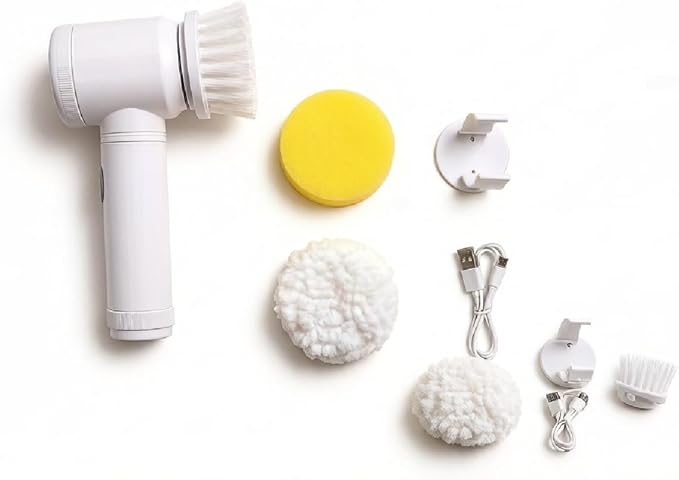 Wireless Electric Cleaning Brush Set, Rechargeable Multi-Purpose Scrubber for Bathroom Kitchen, Household Dish Brush, Tile Brush, Shoe Brush