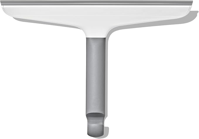 10 Inch Multi-Purpose Squeegee,for Shower Doors, Mirrors & Tiles – Streak-Free Window Cleaning Tool with Handle and Built-in Hook – Bathroom Scraper for Home and Car Glass