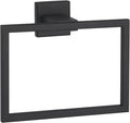 Angle Simple Towel Holder Matte Black, Stainless Steel Square Hand Towel Ring Rack Hanger for Bathroom Wall Mount, 7.09 Inches