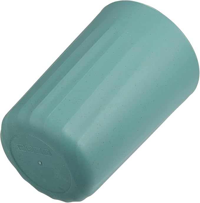 VOCOSTE 1Pc Bathroom Tumbler with Smooth Lines, Wheat Straw Cup, for Bathroom for Toothpaste Deep Green 4.09''x2.80''
