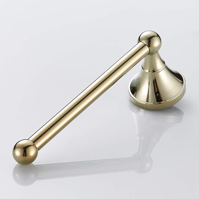 Flybath Toilet Paper Holder Without Cover Brass Bathroom Paper Tissue Roll Wall Mounted, 20 cm / 7.87 inches, Polished Gold