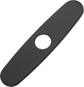 Faucet Deck Plate Matte Black 10 Inch for Bathroom or Kitchen Sink Faucet, Single Hole Faucet Hole Cover,Faucet Sink Escutcheon Plate Stainless Steel