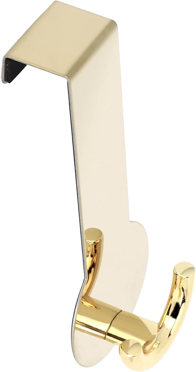 HEEPDD Over The Door Hook, Stainless Steel, Gold, Multi-Purpose Door Back Hanger for Bathroom, Living Room, Bedroom, Hanging Clothes, Towels, Shoes, Bags, Hats, Coats