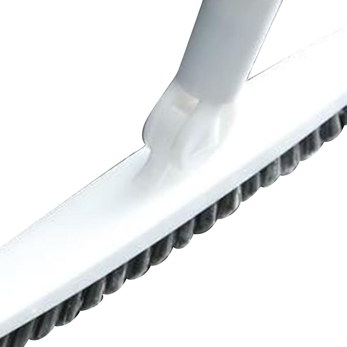 Long Handle Crevice Brush Floor Tile Grout Brush Corner with Sturdy Plastic for Bathroom Kitchen Toilet (White 120cm)