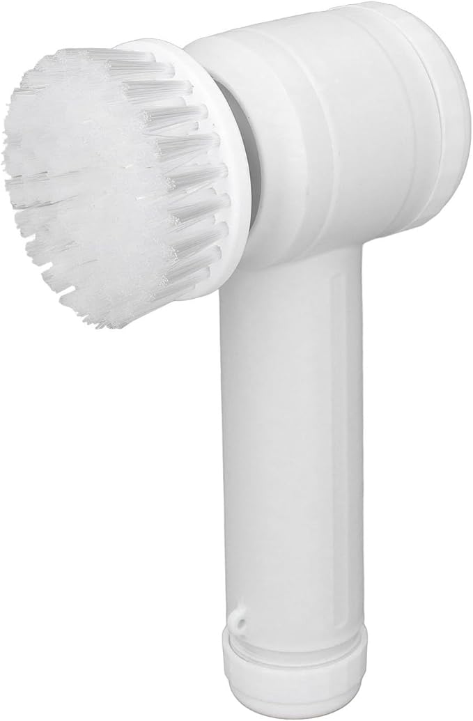 Electric Spin Scrubber Rechargeable Electric Brush Cordless Power Scrubber with 4 Brush Heads for Bathroom Kitchen Tub Tile Sink (White)