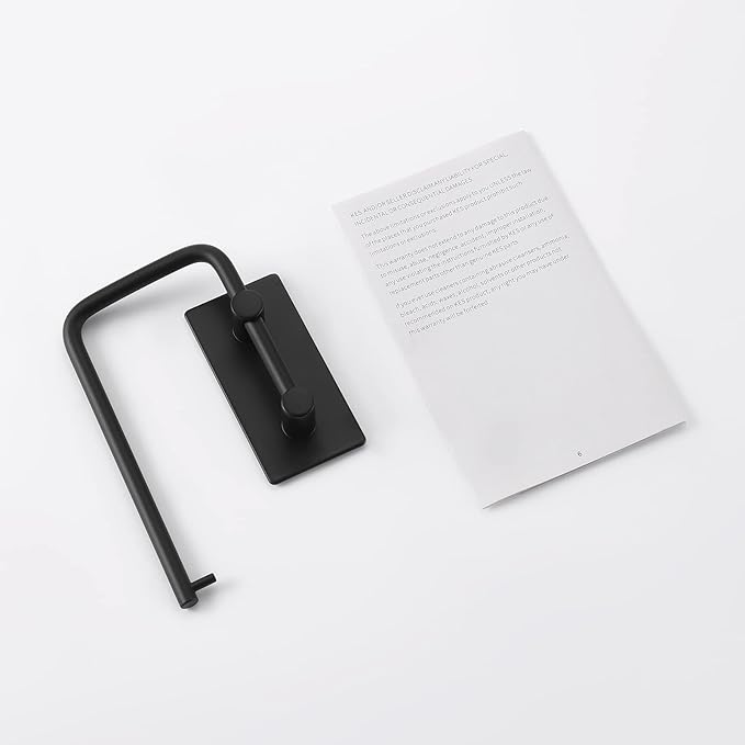 KES Toilet Paper Holder Self Adhesive Stainless Steel Tissue Towel Paper Roll Holder RUSTPROOF Matte Black, A7070-BK