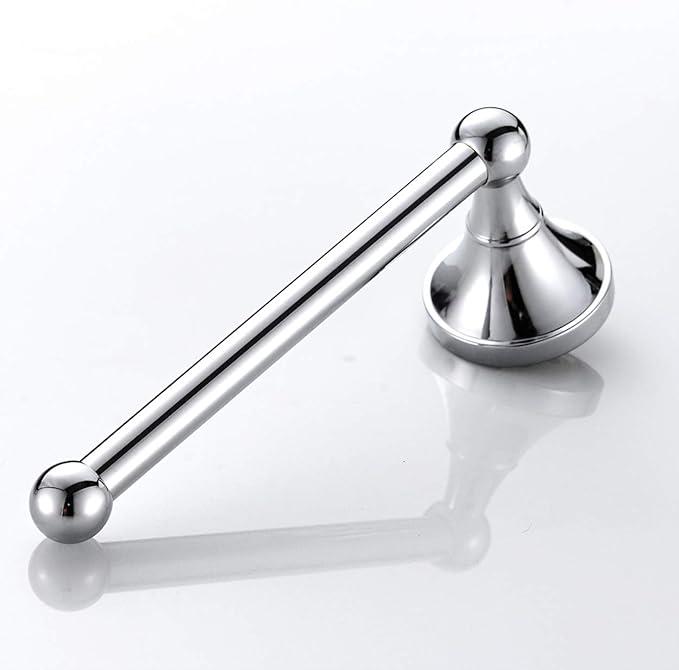 Flybath Toilet Paper Holder Without Cover Brass Bathroom Tissue Roll Bar Wall Mounted, 20 cm / 7.87 inches, Polished Chrome