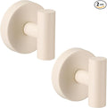 Heavy Duty Reusable Suction Cup Hooks for Shower - No Drill Bathroom/Glass/Mirror/Tiles & Metal Surfaces,and Smooth Non-Porous Surfaces for Towels, Robes, Loofahs (2, Milk White)