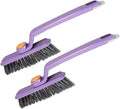 UPKOCH 2pcs Rotating Hard Bristle Crevice Cleaning Brush 360° Gap Scrubber Household Cleaning Tool for Bathroom Tile Grout and Floor Corners Random Color Random Color