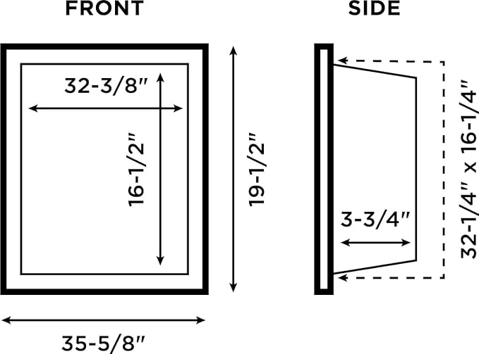 USA - Ready for Tile Niche Preformed Bathroom Recess It Shower Shampoo Shelf (16" X 32")