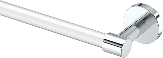 Gatco Clarion 18" L Towel Bar, Crystal-Clear Acrylic Chrome