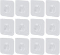 LAIGOO 12 Pack Adhesive Wall Hooks, Clear Self Adhesive Hooks Transparent Sticky Towel Hook Wall Hangers for Office/Kitchen/Bathroom/Shower Hanging/Coat/Picture