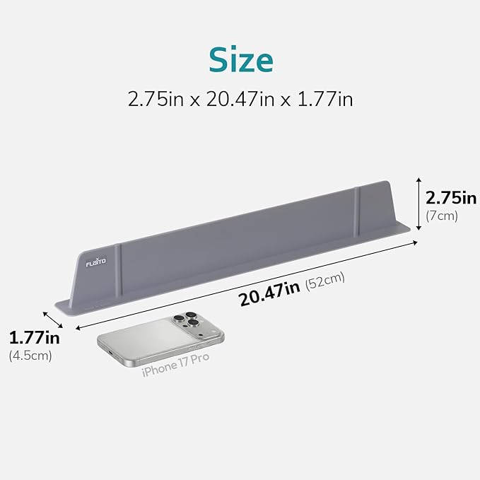 carrotez Silicone Kitchen Sink Splash Guard for Faucet — Silicone Water Splash Guard Mat, Dishwasher Safe, Gray(20.5" x 1.8" x 2.75")
