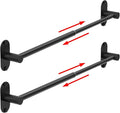 Towel Bar, Adjustable 14.4inch - 25.2inch Towel Rack, Self Adhesive Wall Mounted for Bathroom Kitchen Hand Towel Holder Cloths Hanger 304 Stainless Steel Organizer Single Bar (2, Matte Black)