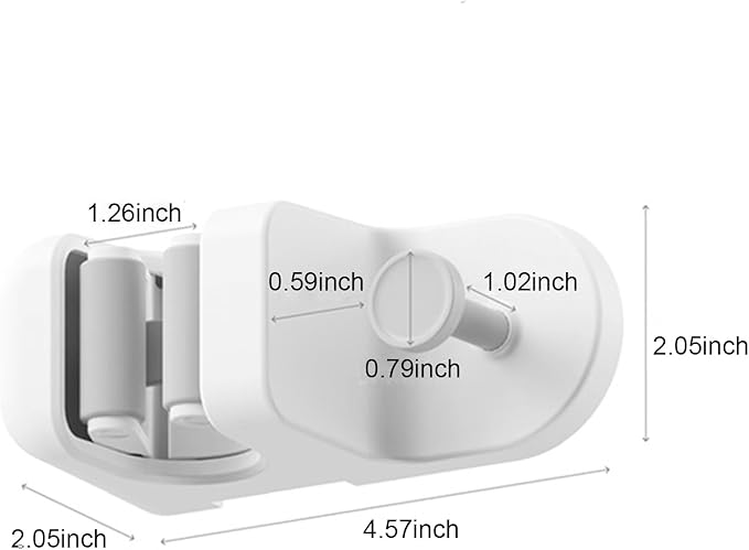 So Nice Mop and Broom Holder (No Drill & Strong Adhesive) Wall Mount with Key Hook, All-in-One Organizer for Bathroom & Kitchen (Holds Towels & Sponges), Fits 0.75-1.2 Inch Handles, White