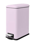 1.3 Gallon Trash Can with Removable Inner Bucket, Pink Trash Can with Soft Close lid, Stainless Steel Step Pedal Garbage Can for Bathroom, Living Room