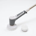 Teko Power Scrubber - Ultimate Bathroom Kitchen & Shower Brush Scrubber with Long Handle, for Bathtub, Tile, Floor & Grout, Tub Scrubber, Automatic Shower Cleaner, Graphite