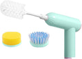 USB Rechargeable Electric Cleaning Brush, 6 Brush Heads Waterproof Scrubber with Silicone Bristles, Multipurpose Automatic Cleaner