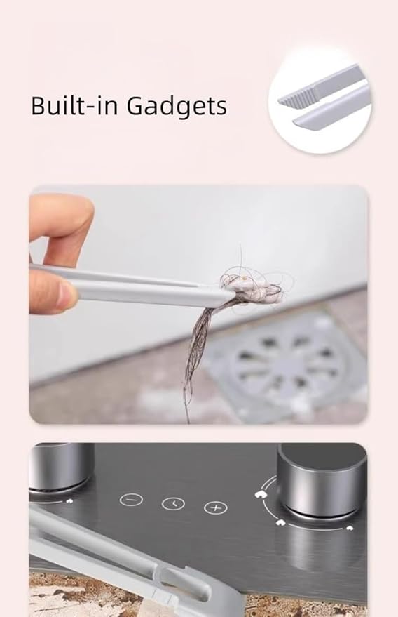 3PCS Cleaning Brush That Rotates Multi Angle Adjustable Handle Stiff Bristles 360 Degree No Dead Corners Household Cleaning Tool for Gap Cleaning Home Kitchen Bathroom Dust Dirt Removal
