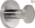 TUNNY 5 Pack Round Towel Hooks-Shiny Nickel Brushed Modern Coat Hooks Shower Towel Hooks for Bathroom Kitchen Home Storage