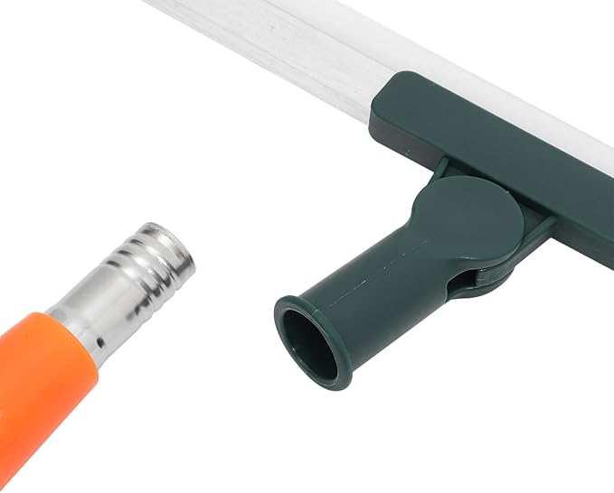 Silicone Shower Squeegee with Long Handle 36cm, Rotatable Floor and Window Water Scraper for Bathroom, Kitchen, Tile Cleaning