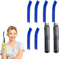 Hard Bristle Crevice Cleaning Brush with Spray Bottle, Grout Cleaner Tool with Stiff Bristles for Tight Spaces, Gap Cleaning Brush for Toilet, Bathroom, Kitchen Surfaces (2, Blue)