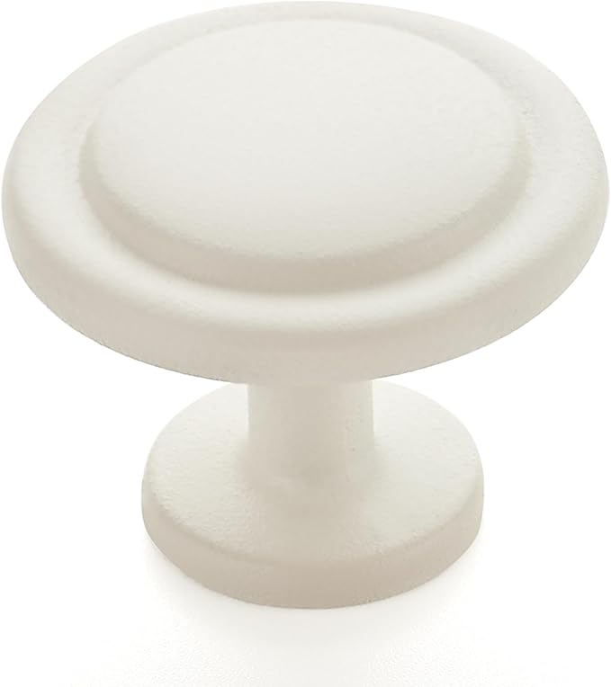 Ravinte 55 Pack 1-1/4 Inch Kitchen Cabinet Knobs White Frosted Zinc Pulls Door Handles for Dresser Drawers