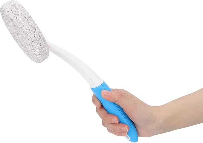 Pumice Stone Toilet Bowl Clean Brush, Hard Water Ring Remover Wand with Extra Long Handle for Household Sink Pool Bathroom Kitchen