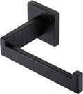 LANC Black Toilet Paper Holder, Bathroom Toilet Paper Roll Holder Wall Mounted for Bathroom Kitchen, Modern Matte Black TP Holder Dispenser Hangers Square SUS304 Stainless Steel, A8807MB